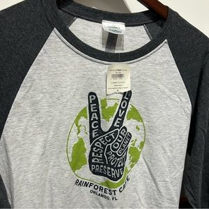 Rainforest Cafe 3/4 sleeve baseball style shirt